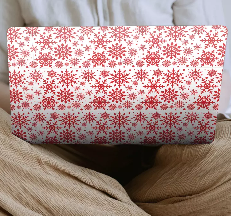 Autocolant pentru laptop motivul fulgului de zăpadă purpuriu - TenStickers