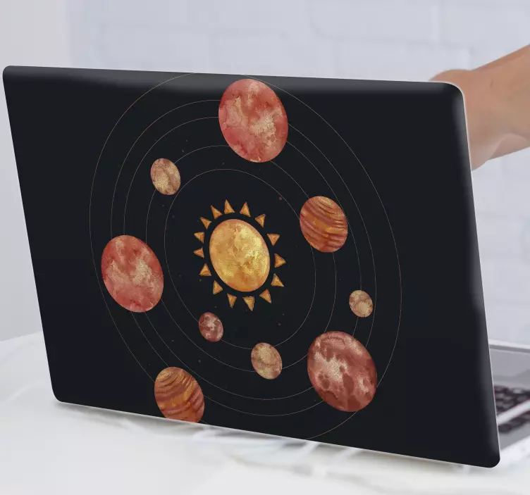 Autocolant pentru laptop proiectarea sistemului solar - TenStickers