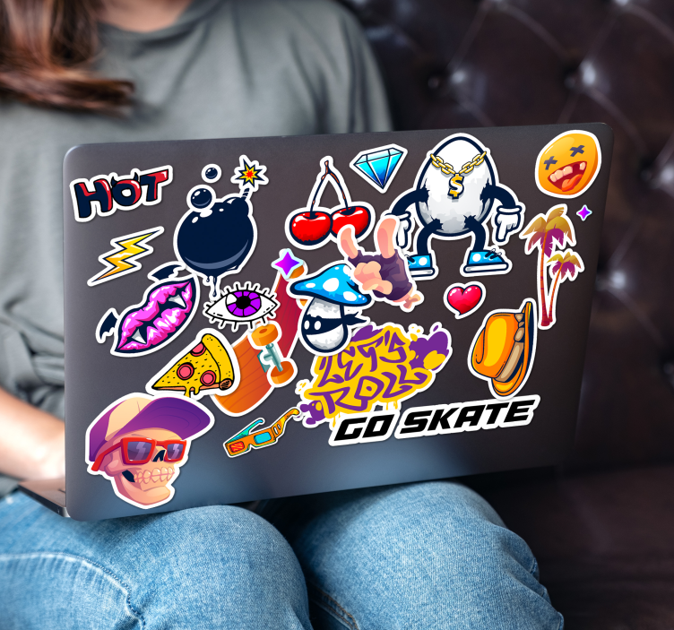 Autocolant pentru laptop set de modele - TenStickers