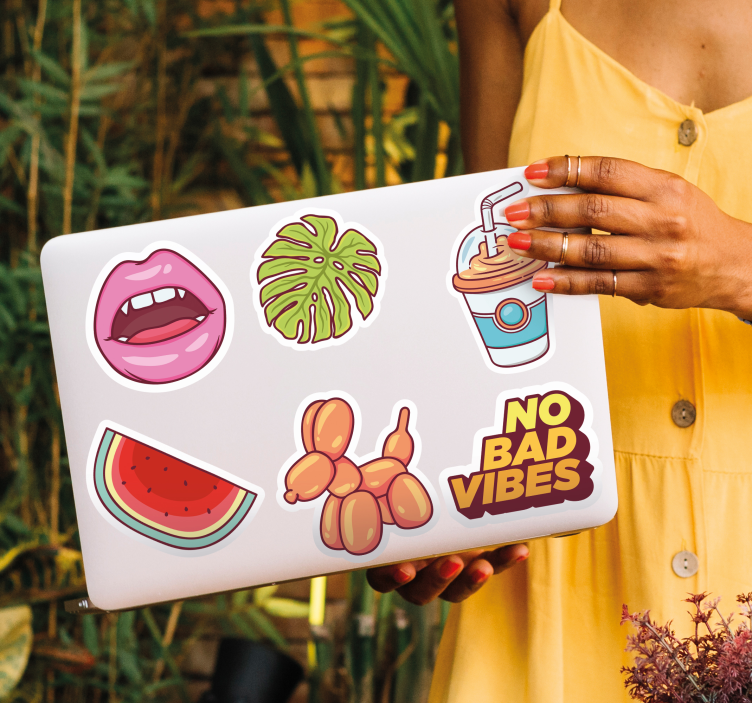 Autocolant pentru laptop set original creativ - TenStickers