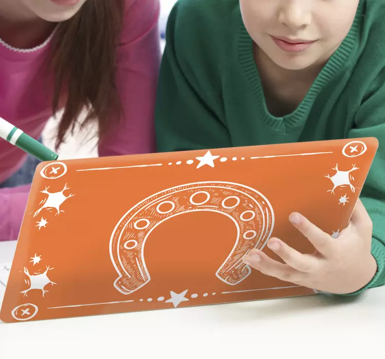 Autocolant pentru laptop suprafață de joacă cu potcoavă - TenStickers