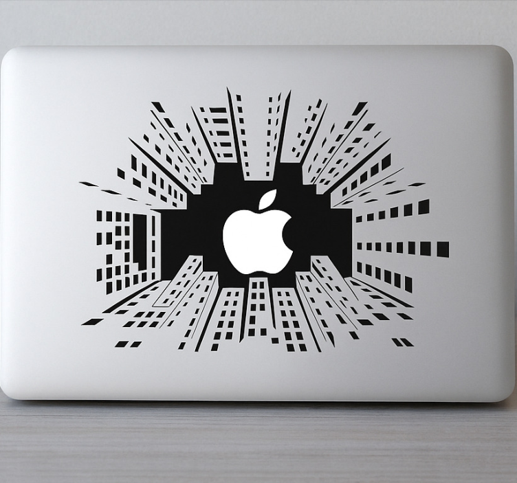 Autocolant pentru laptop zgârie-nori de macbook - TenStickers