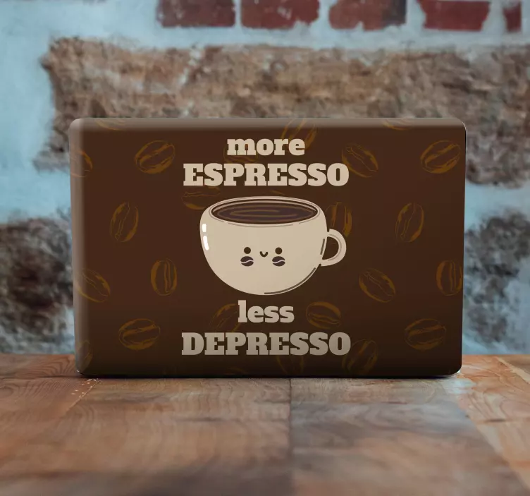 Autocolant pentru laptop mai expresso - TenStickers