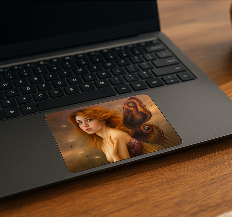 Autocolant pentru touchpad fată cu păpădii plutitoare - TenStickers