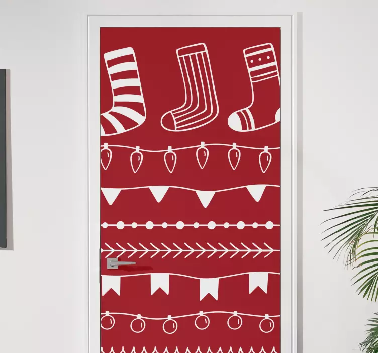 Autocolant de crăciun cu modele vesele festive - TenStickers