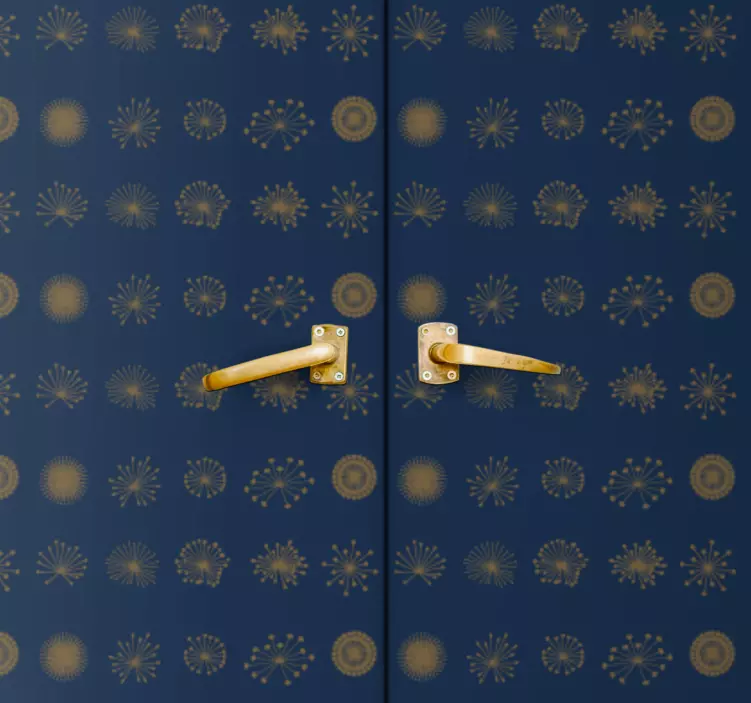 Autocolant pentru usa modele geometrice festive - TenStickers