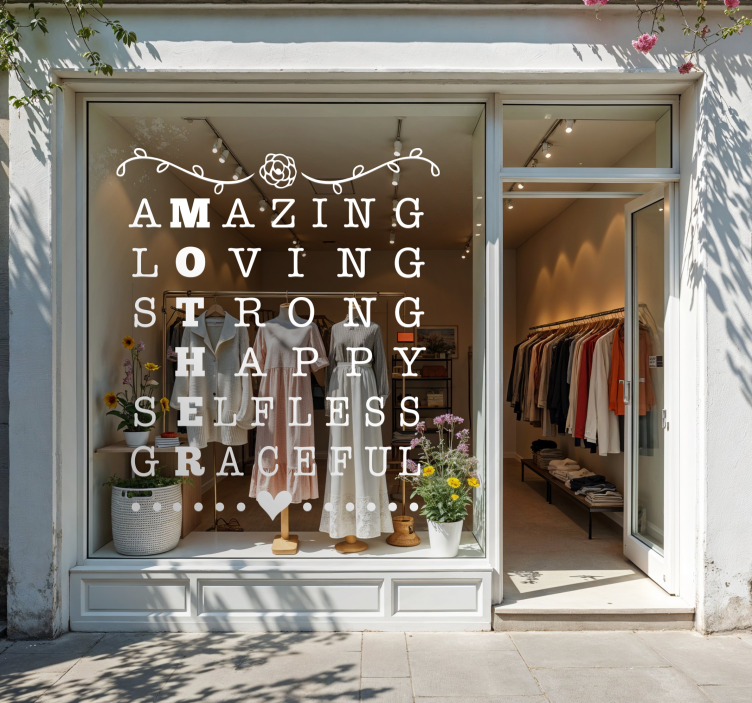 Autocolant pentru vitrine concepte de mamă - TenStickers