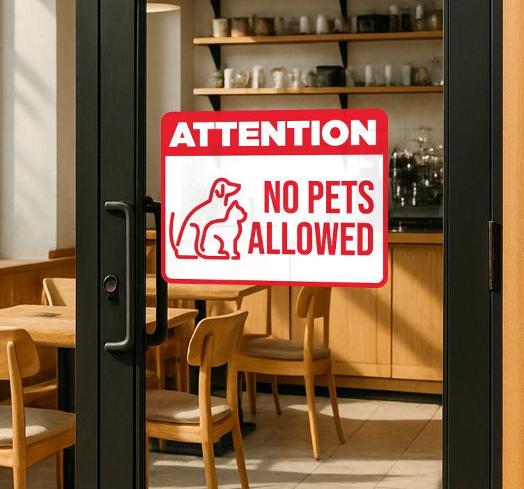 Autocolant pentru vitrine no pet allowed sign - TenStickers