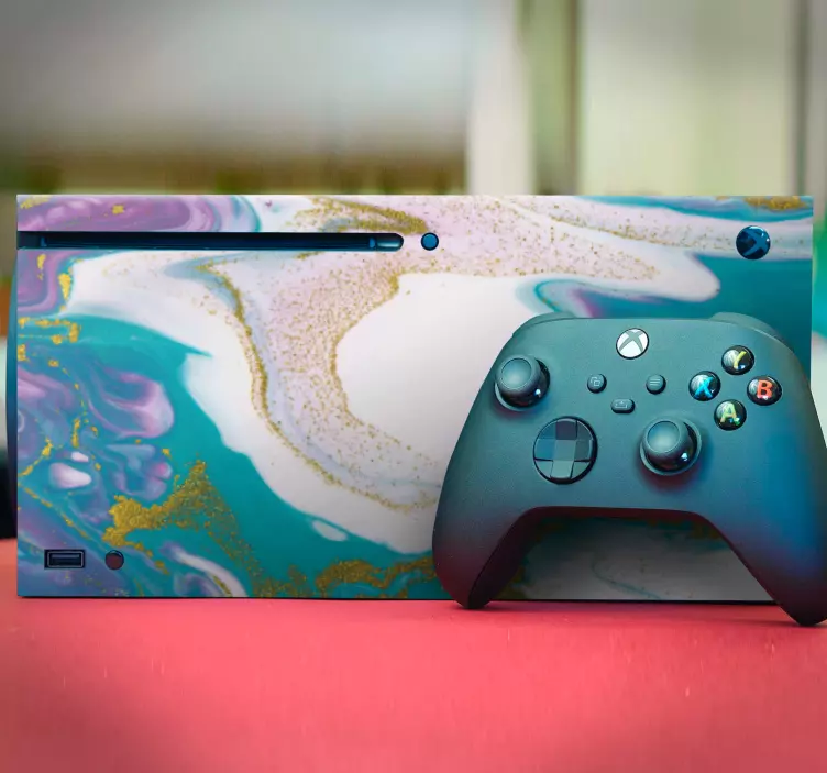 Autocolant pentru XBOX accent cu model de marmură - TenStickers