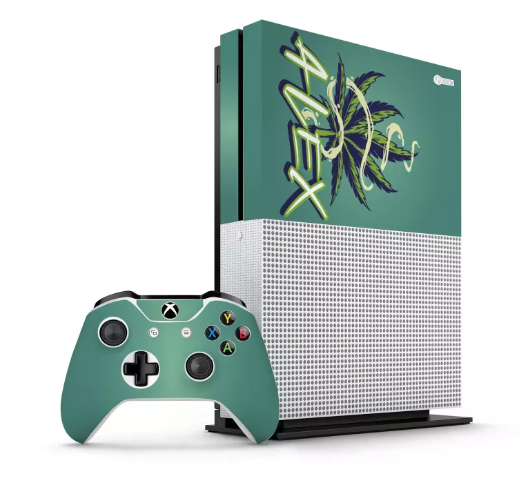 Autocolant pentru XBOX design personalizat de marijuana - TenStickers