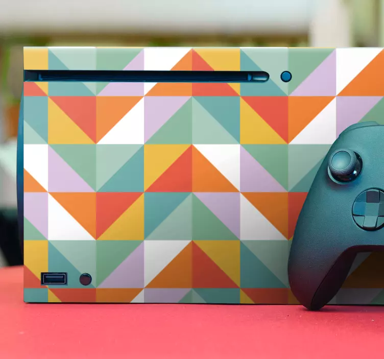 Autocolant pentru XBOX modele triunghiulare colorate - TenStickers