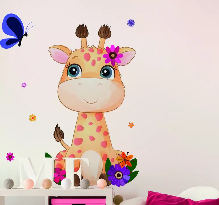 Autocolant personaj drăguț girafă - TenStickers