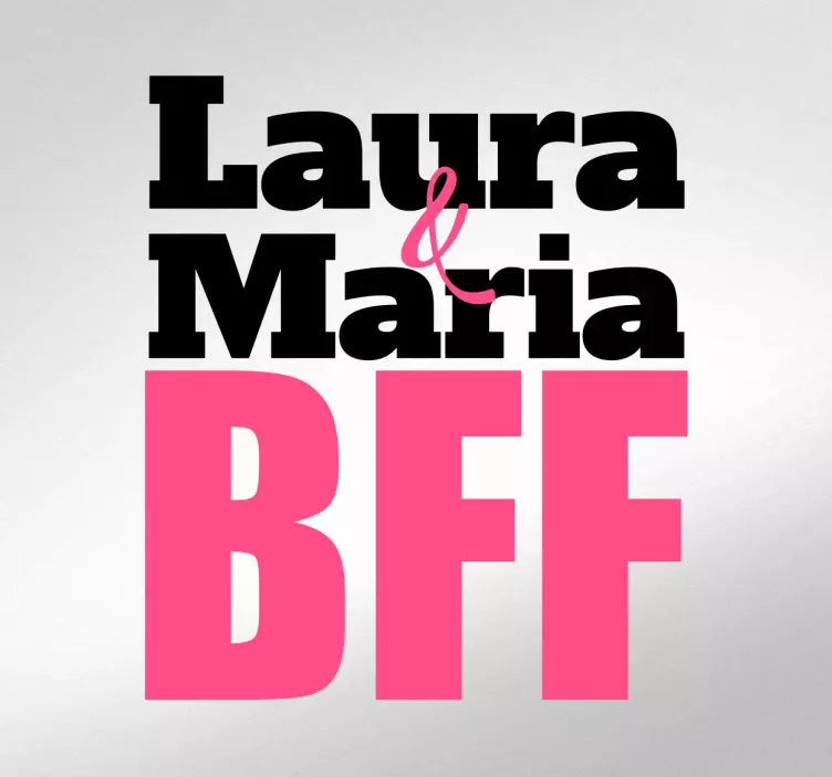 Autocolant personalizabil bff wal - TenStickers