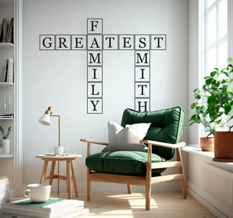 Autocolant personalizat cu nume de familie bloc de litere - TenStickers