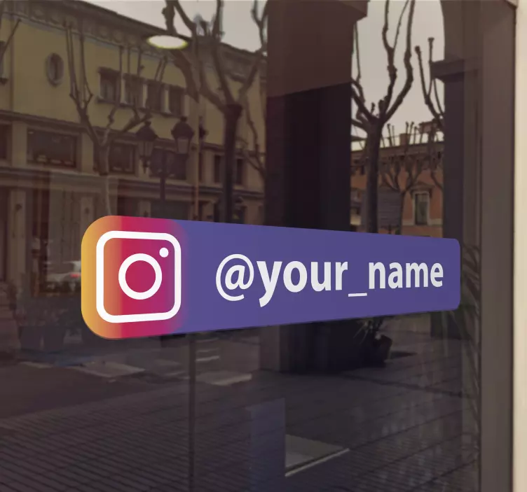 Semn personalizat de vinil cu logo instagram violet - TenStickers