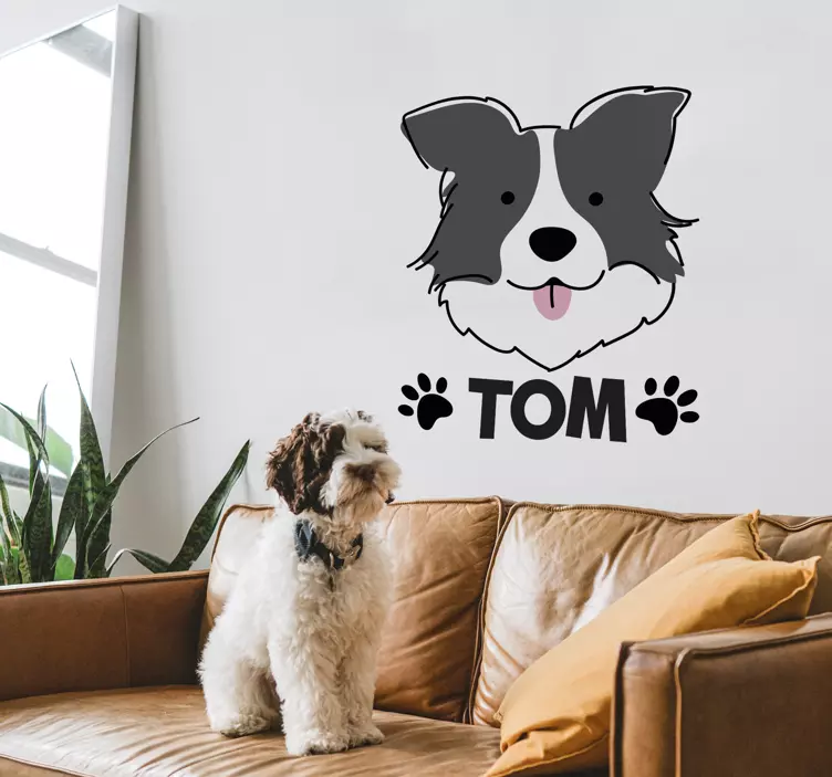 Autocolante personalizate collie pentru animale de companie - TenStickers