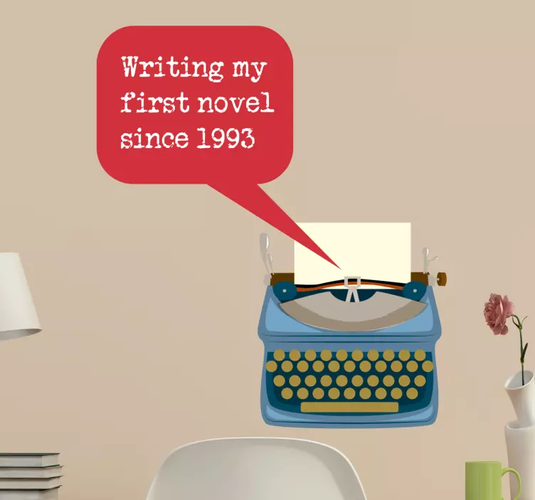 Autocolant personalizat pentru masina de scris - TenStickers