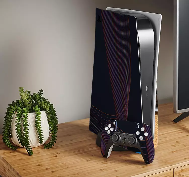 Autocolant ps 5 unde geometrice - TenStickers