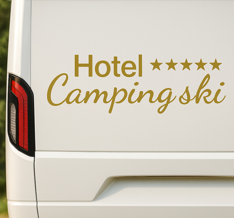 Autocolant rulotă camping hotel de cinci stele - TenStickers