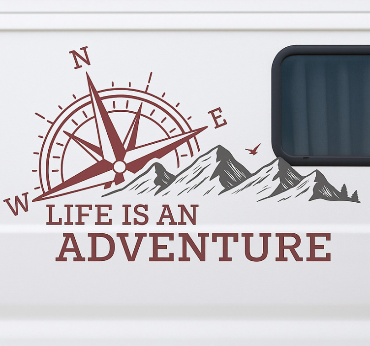 Autocolant rulotă life is an adventure - TenStickers