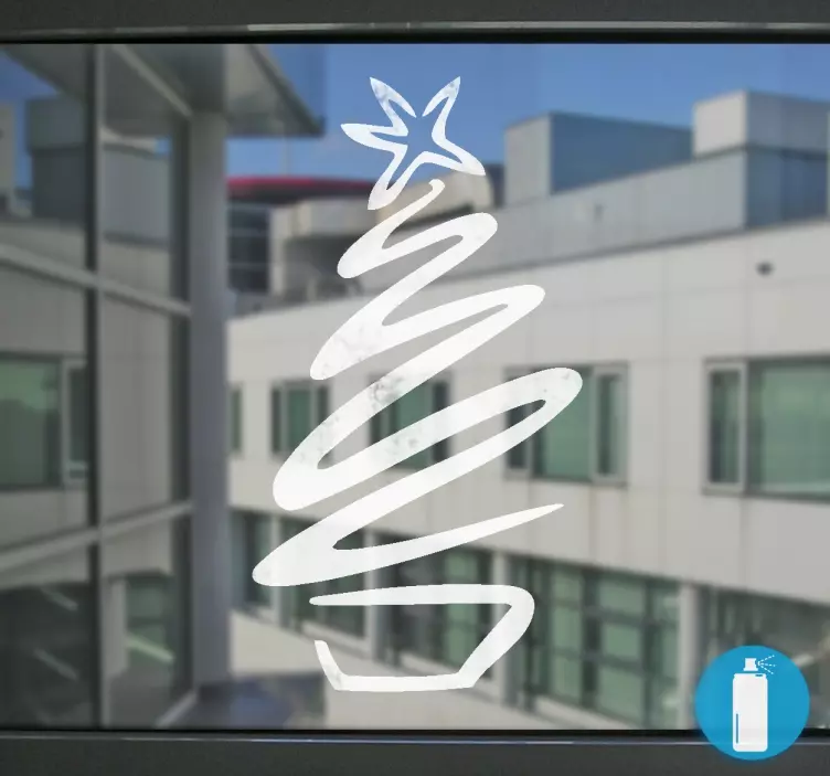 Autocolant șablon de brad de crăciun - TenStickers