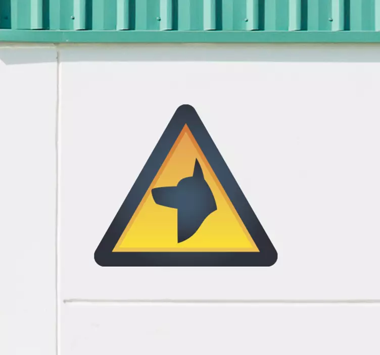 Autocolant semn de avertizare pentru câini - TenStickers