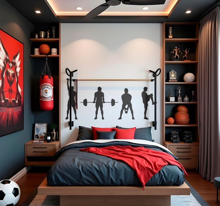 Autocolant sport fitness bărbați puternici - TenStickers