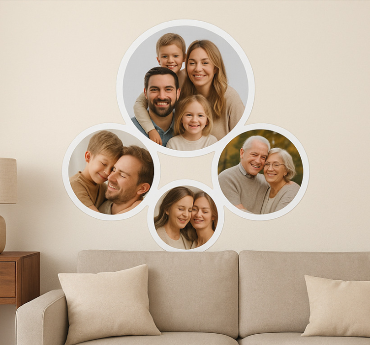 Autocolant sufragerie imagini rotunde personalizate - TenStickers