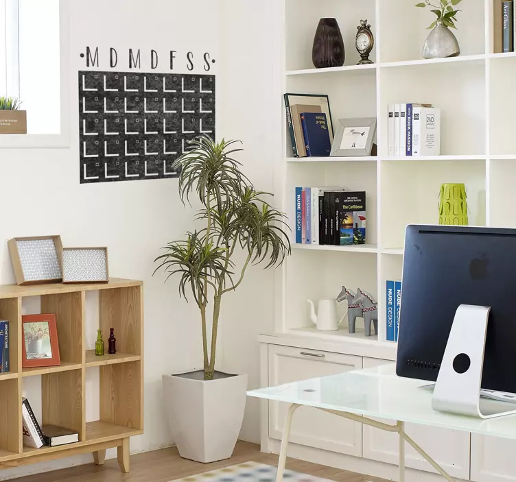 Autocolant tablouri carton calendarul zilelor săptămânii - TenStickers