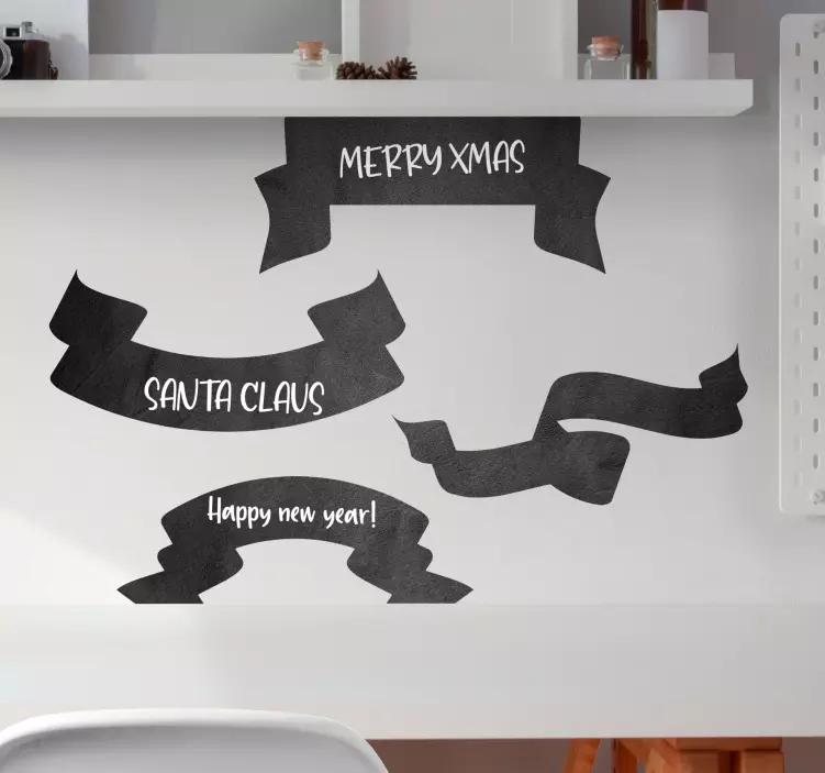 Autocolant tablouri carton set de bannere festive - TenStickers