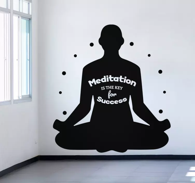 Text meditație living living decor - TenStickers