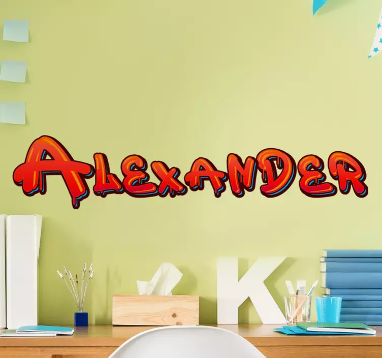 Autocolant text nume personalizat stilat - TenStickers