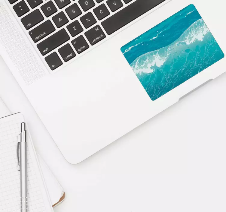 Sticker laptop albastru mare trackpad - TenStickers