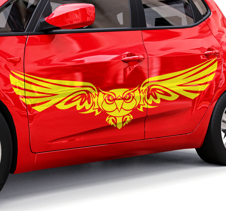 Autocolant de vinil auto bufniță tribală - TenStickers