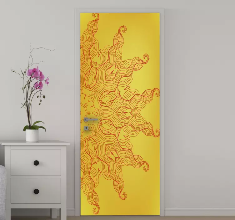 Arabesque sun decal vinyl - TenStickers