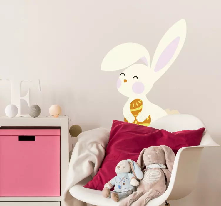 Autocolant vacanță de iepure de est - TenStickers