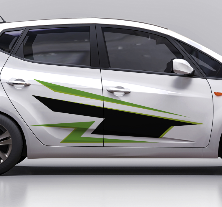 Autocolant verde și negru pentru împachetare auto - TenStickers