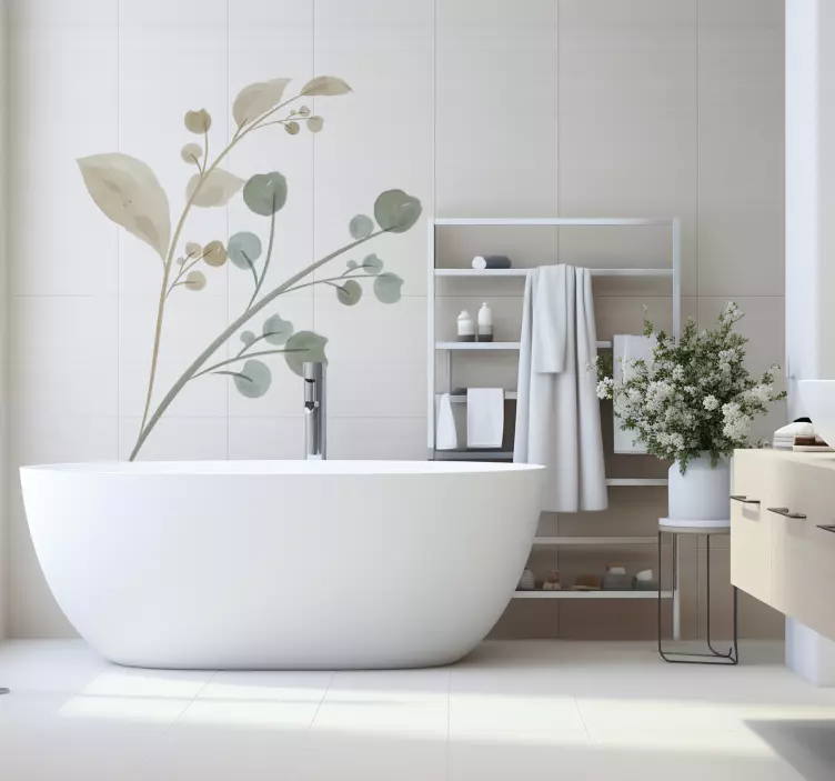 Autocolante baie breșă de acuarelă - TenStickers