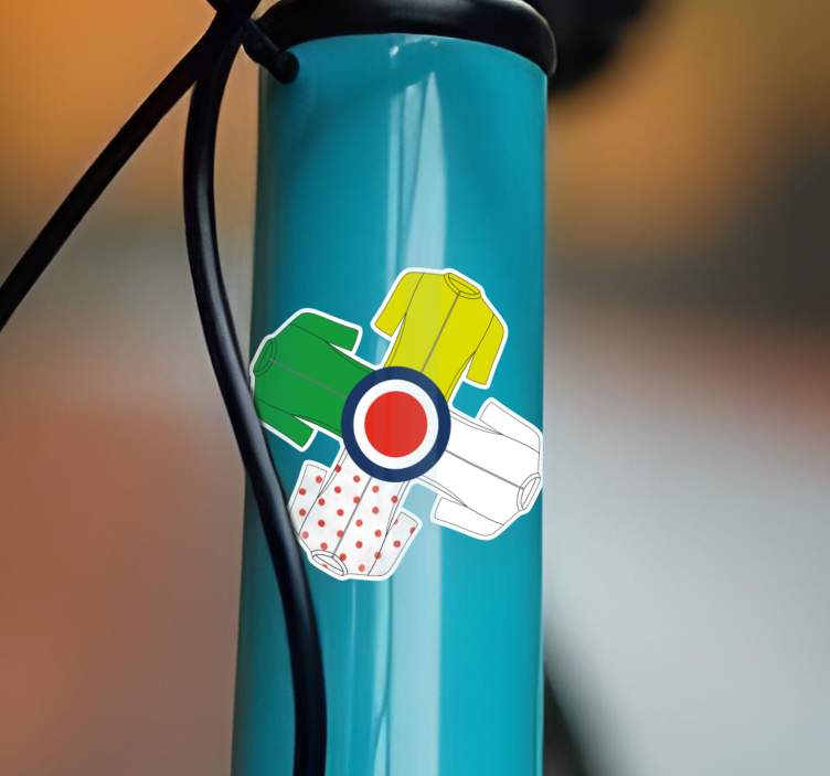 Autocolante biciclete 4 tricouri de ciclism și cerc - TenStickers