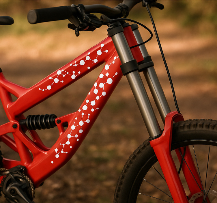 Autocolante biciclete colecție de puncte conectate - TenStickers