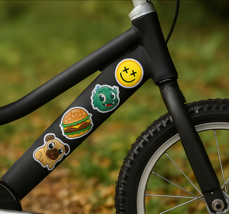 Autocolante biciclete colecție personaje de desene animate - TenStickers
