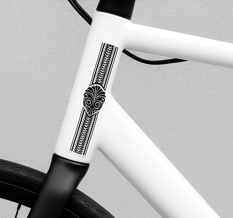 Autocolante biciclete foaie tribală maori - TenStickers