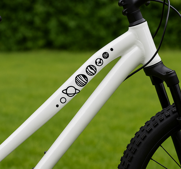 Autocolante biciclete linia planetară - TenStickers