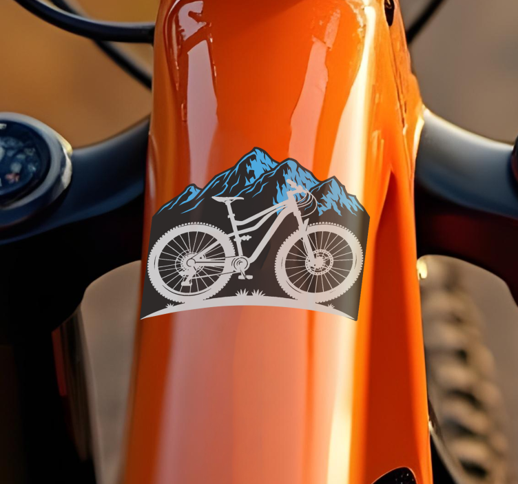 Autocolante biciclete munte albastru - TenStickers