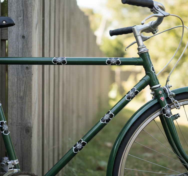 Autocolante biciclete pachet flori hibiscus - TenStickers