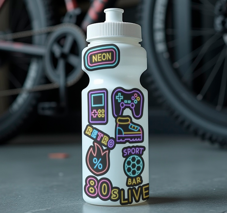 Autocolante biciclete set neon - TenStickers