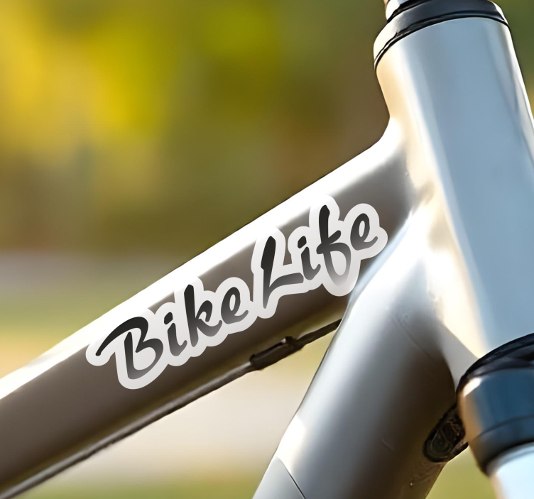 Autocolante Biciclete text de viață cu bicicleta - TenStickers