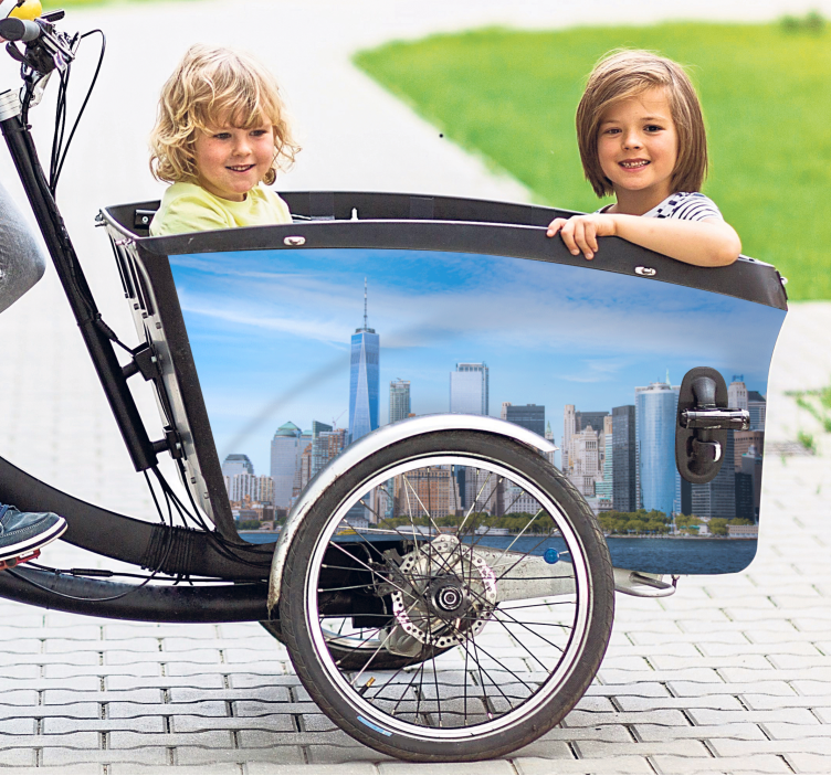 Autocolante biciclete vedere la orizontul urban - TenStickers