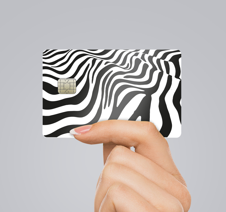Autocolante de carduri de credit imprimeu zebra original - TenStickers