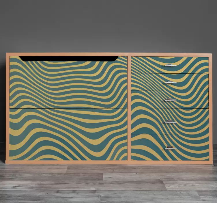 Autocolant mobilier linii retro - TenStickers